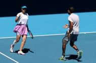 Rohan Bopanna and Sania Mirza at the 2023 Australian Open.